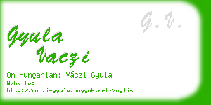gyula vaczi business card