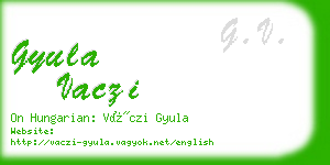 gyula vaczi business card